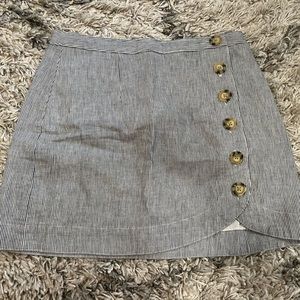 White and Gray Beachy Skirt